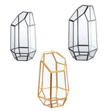 9.4in Glass Geometric Air Plants Terrarium Box