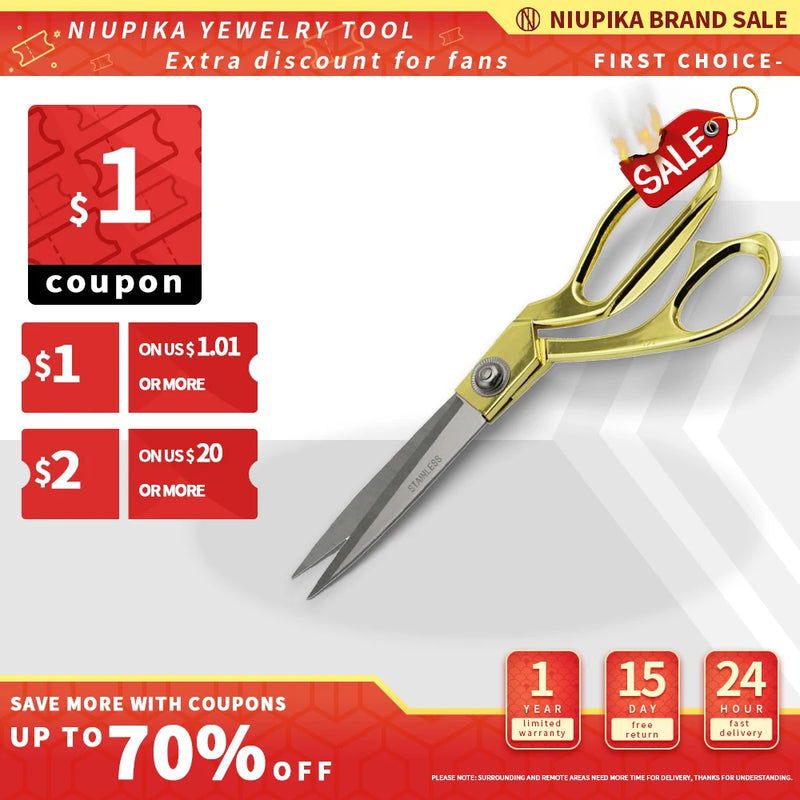 9.5 Inch Stainless Steel Scissors Tailor Dressmaking Shears