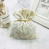 Purple Velvet Tassel Drawstring Bags Beige Wedding Candy Gift Bags