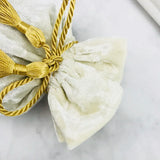 Purple Velvet Tassel Drawstring Bags Beige Wedding Candy Gift Bags