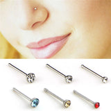 Multicolor/White Crystal Rhinestone Nose Studs Body Jewelry