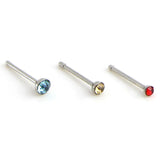 Multicolor/White Crystal Rhinestone Nose Studs Body Jewelry