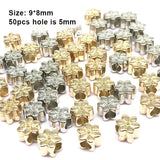 9*8mm Flower CCB Beads Needlework Spacer Big Hole Bead for Jewelry Findings