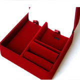 Red/Green/Blue Velvet Jewelry Box Organizer