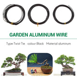 9 Anodized Aluminum Bonsai Training Wires, 147 Feet (Black)