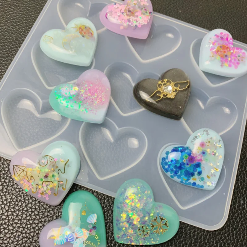 Heart Silicone Mold Resin Epoxy Jewelry Making Tools