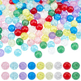 270pcs 12mm Glass Round Beads No Hole Crackle Beads for Wedding