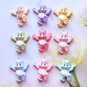 9 Colors Cartoon Bears Charms Bear Doll Pendant DIY Jewelry Making