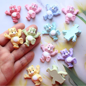 9 Colors Cartoon Bears Charms Bear Doll Pendant DIY Jewelry Making