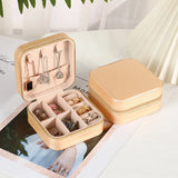 9 Colors Jewelry Box Portable Earring Ring Holder Travel Storage Pink Case