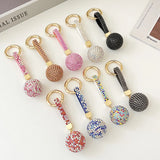 Rhinestone Ball Keychain Car Key Ring Bag Pendant Accessories Keyfob