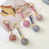 Rhinestone Ball Keychain Car Key Ring Bag Pendant Accessories Keyfob