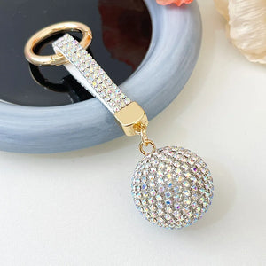 Rhinestone Ball Keychain Car Key Ring Bag Pendant Accessories Keyfob