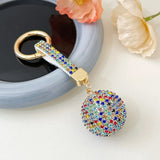 Rhinestone Ball Keychain Car Key Ring Bag Pendant Accessories Keyfob