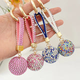 Rhinestone Ball Keychain Car Key Ring Bag Pendant Accessories Keyfob