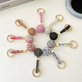 Rhinestone Ball Keychain Car Key Ring Bag Pendant Accessories Keyfob