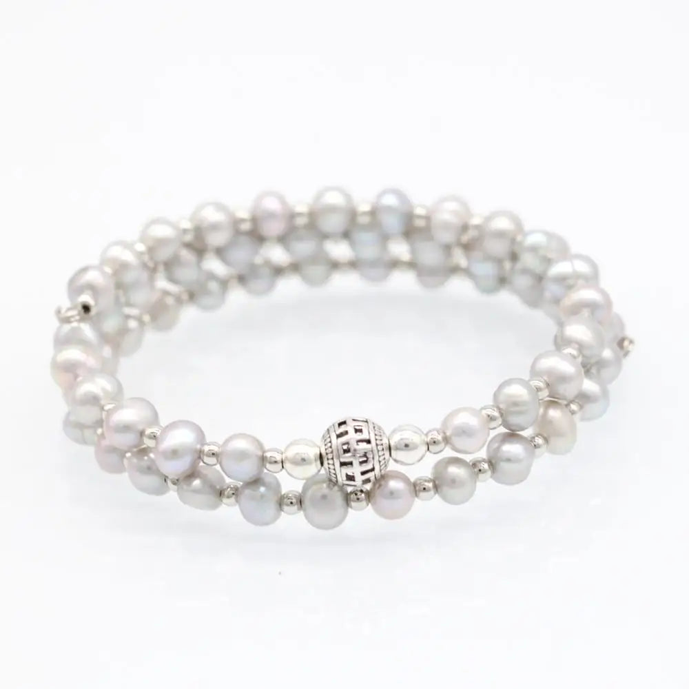 9 Colors Freshwater Potato Pearl Wire Wrap Bracelet