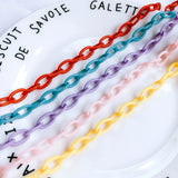 9 Colors Plastic Chain Pendant Necklace Charms DIY Jewelry Finding 6pcs