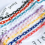 9 Colors Plastic Chain Pendant Necklace Charms DIY Jewelry Finding 6pcs