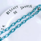 9 Colors Plastic Chain Pendant Necklace Charms DIY Jewelry Finding 6pcs