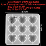 Heart Shape Epoxy UV Resin Mold for DIY Pendant Making