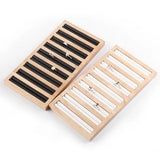 Bamboo Ring Display Stand Jewelry Organizer Shelf Wood Ring Holder Storage