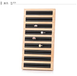Bamboo Ring Display Stand Jewelry Organizer Shelf Wood Ring Holder Storage
