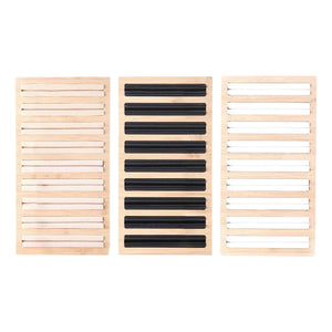 9 Lines Jewelry Bamboo Display Stand Showcase Ring Organizer Tray