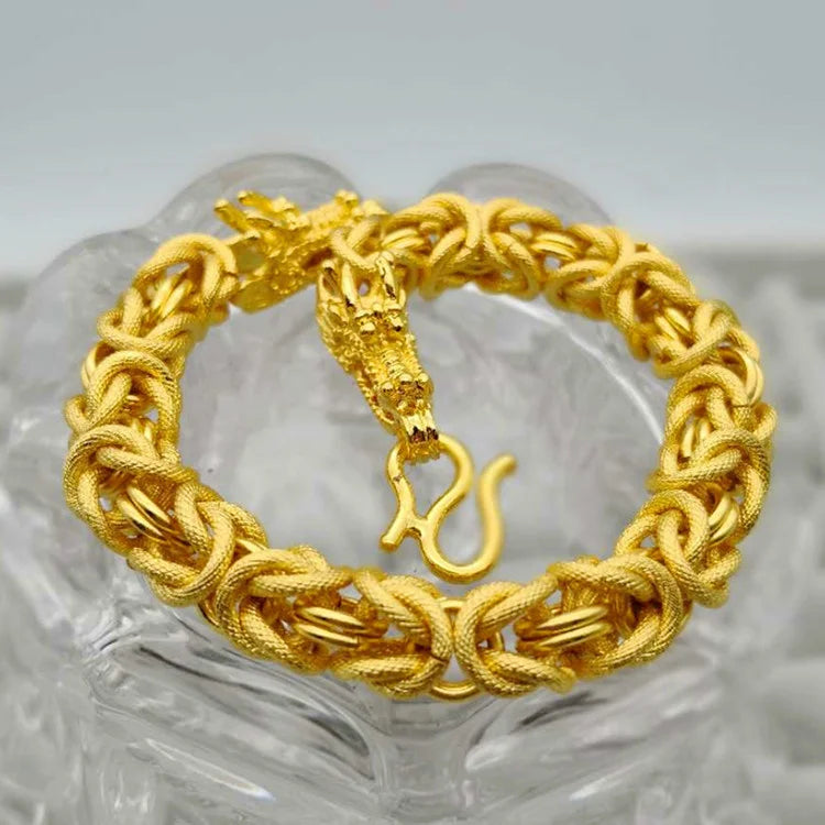 Dragon Cloth Bracelet Men's Brass Plated Real Net Red Bracelet