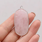 9 Pcs Natural Stone Rose Quartz Turquoise Pendant Jewelry Accessories