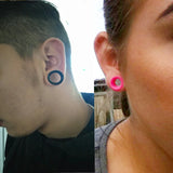 Silicone Flexible Thin Ear Plugs Double Flared Expander Gauges