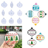 9 Pcs Christmas Tree Decoration Pendant Keychain Silicone Mould