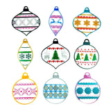9 Pcs Christmas Tree Decoration Pendant Keychain Silicone Mould