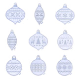 9 Pcs Christmas Tree Decoration Pendant Keychain Silicone Mould