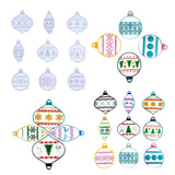 9 Pcs Christmas Tree Decoration Pendant Keychain Silicone Mould