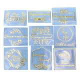 9 Pcs English Letters Metal Stickers Epoxy Resin Mold Fillings DIY Jewelry