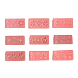 9-Piece Flower Ornaments Epoxy Resin Mold for Nail Art Decorations