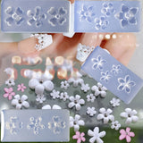 9-Piece Flower Ornaments Epoxy Resin Mold for Nail Art Decorations