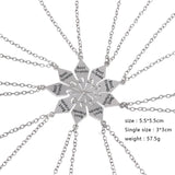 9 Pcs BFF Zinc Alloy Metal Necklace Jewelry Pendant Ladies Men Friendship
