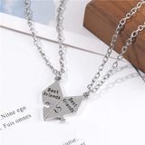 9 Pcs BFF Zinc Alloy Metal Necklace Jewelry Pendant Ladies Men Friendship