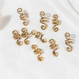 9 Pcs Silver Golden Hair Rings Spiral Hairpins for Braids Women Girls