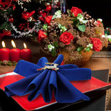 9-Piece Christmas Napkin Rings Set - Metal Napkin Holder Decor