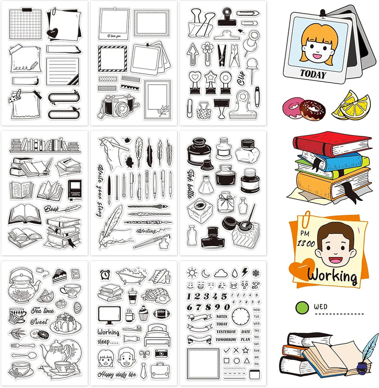 Silicone Clear Stamps Daily Life Sweet Tea Time DIY Scrapbook Card Making