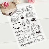 Silicone Clear Stamps Daily Life Sweet Tea Time DIY Scrapbook Card Making