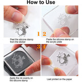9 Sheets Mixed Clear Stamps Set for Card Making Decor DIY Scrapbook