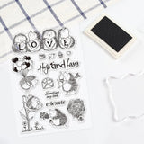 9 Sheets Mixed Clear Stamps Set for Card Making Decor DIY Scrapbook