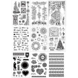 9 Sheets Mixed Silicone Clear Stamps Set for DIY Scrapbook Winter Christmas