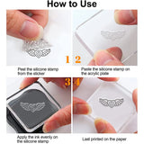 9 Sheets Mixed Theme Silicone Clear Stamps for DIY Scrapbook Card Making