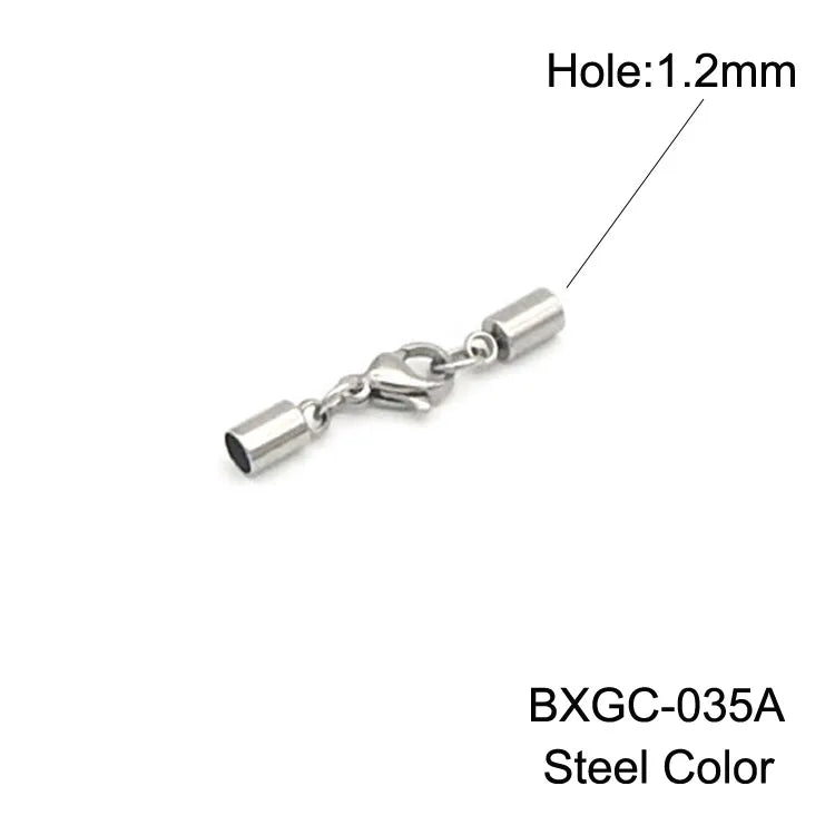 Stainless Steel Lobster Clasps & End Caps Set