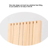 9 Slots Necklace Jewelry Display Board Stand Storage Wooden Desk Decor Ornament